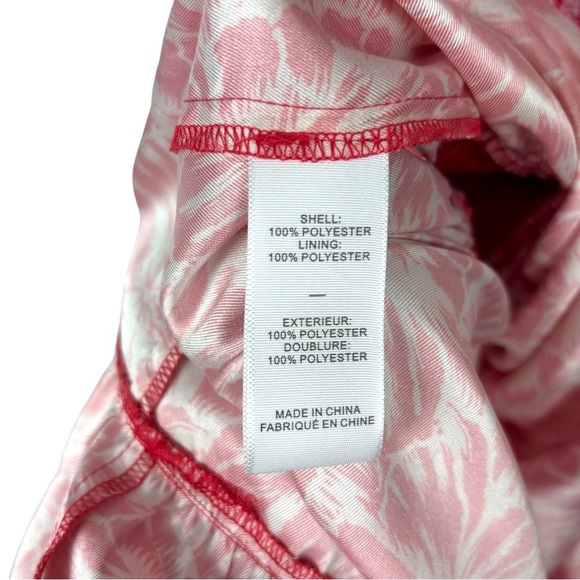 LIKELY AVRA BITTERSWEET & WHITE FLORAL SMOCK WAIST PUFF SLEEVE V NECK MIDI DRESS - Picture 15 of 15